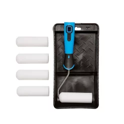 Castorama Ensemble Bac + Mini Rouleau + 4 Manchons Peinture Brillante Diall 100 Mm