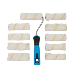 Castorama Ensemble Mini Rouleau + 9 Manchons Peinture Monocouche Diall 100 Mm