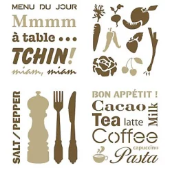 Castorama Pochoir Adhésif Raphaël Ambiance Cuisine